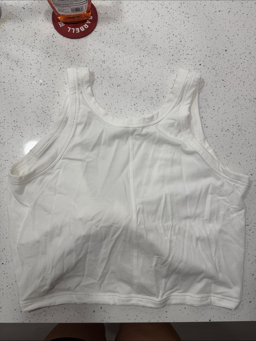 lululemon athletica White Scoop Crop Tank
